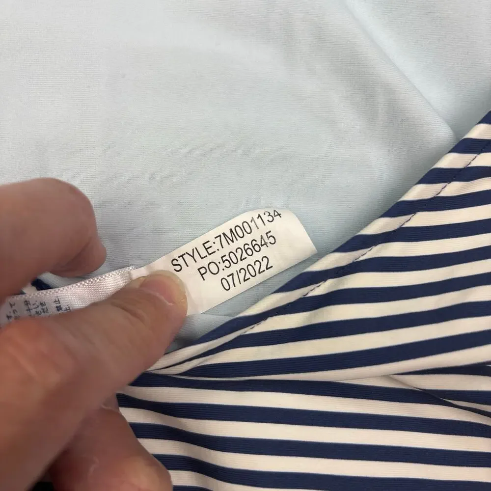 ⚓️ Vineyard Vines Striped One-Piece Swimsuit | Girls Size 14/16 | Navy & White